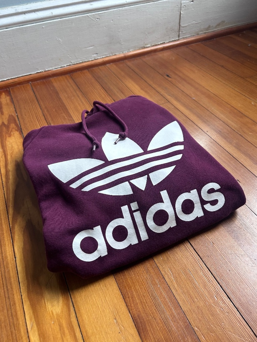 Adidas Hoodie – Wine Red/Burgundy – Size Large